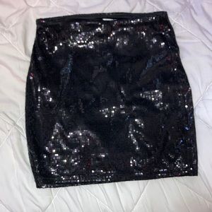Black mini skirt